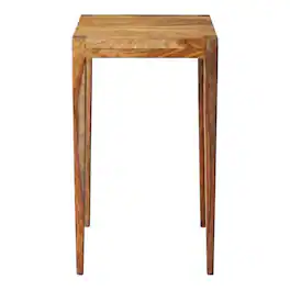 Starlight Canyon Home - Distressed Wood Scatter Table, Mid-Century Modern Side Table - Light Brown