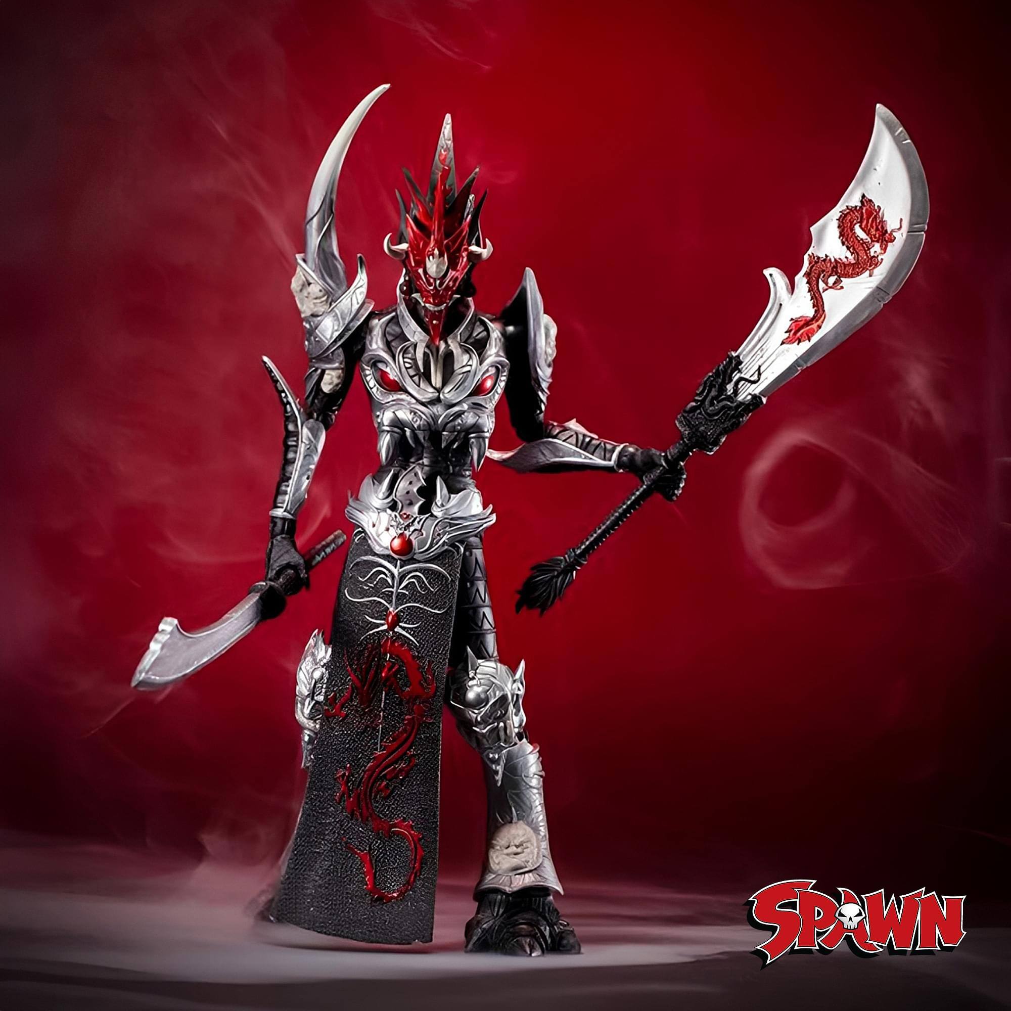 Alt View 3. McFarlane Toys - Spawn Universe Action Figure | Mandarin Spawn BW Accent Edition - Black.