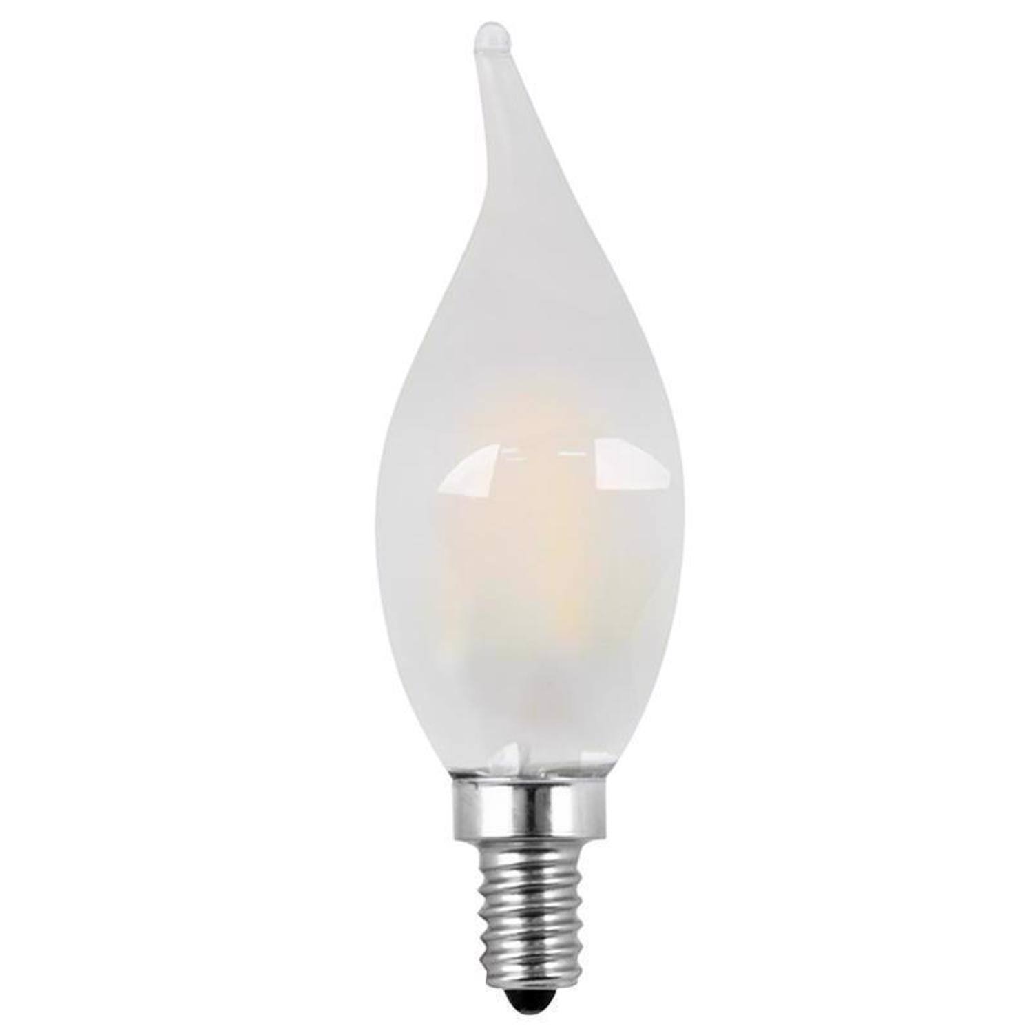 Angle. FEIT ELECTRIC - Feit Enhance CA10 (Flame Tip) E12 (Candelabra) Filament LED Bulb Daylight 60 Watt Equivalence 2 pk.