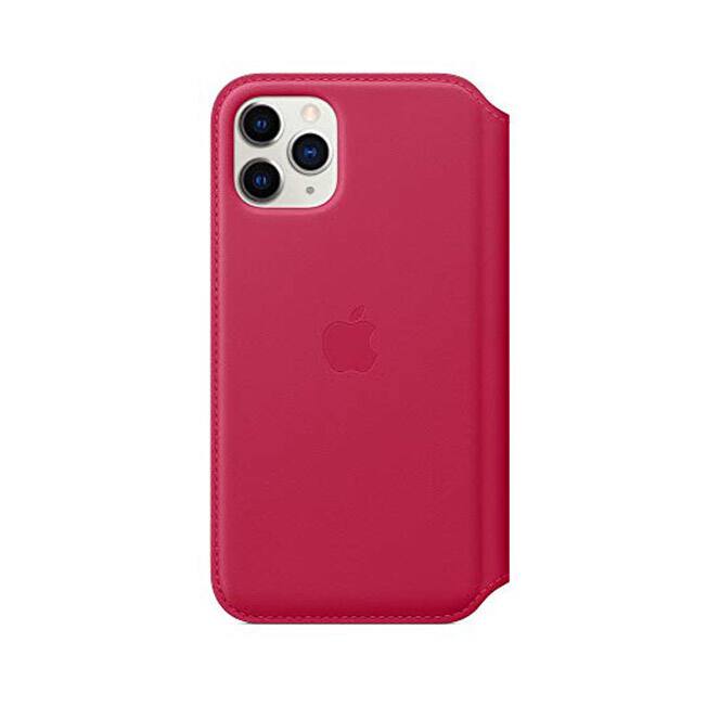 Alt View 1. Apple - Apple Leather Folio (for iPhone 11 Pro) - Raspberry - Raspberry.