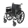 Front. Invacare - Tracer (IV) Bariatric Folding Wheelchair for Adults (20" Seat) with Full Arms - Black.