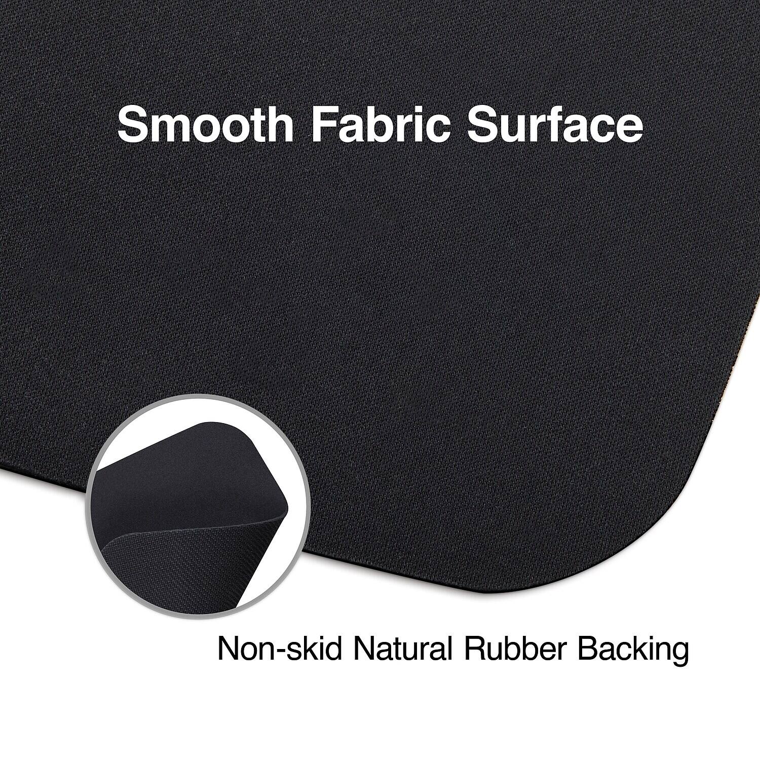 Smooth Fabric Surface  
Non-skid Natural Rubber Backing