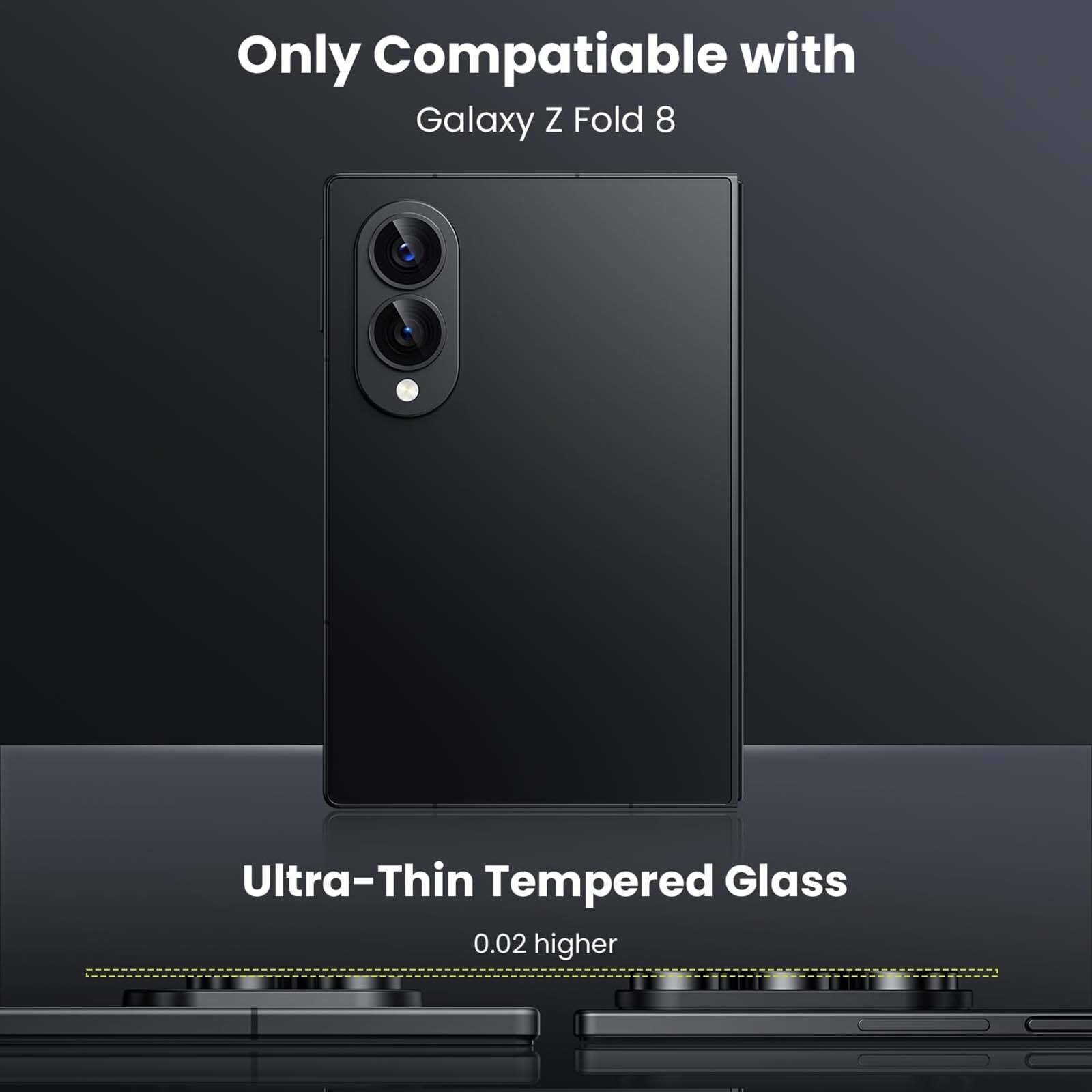 Only Compatible with  
Galaxy Z Fold 8  

Ultra-Thin Tempered Glass  
0.02 higher
