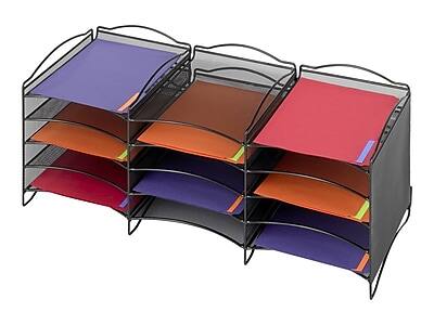 Front. Safco - Safco Onyx Steel File Organizer, Black (9430BL) - Black.