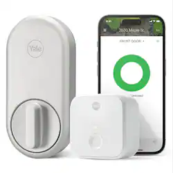 Yale - Smart Lock Conversion Kit – Works with Existing Deadbolt & Keys | Wi-Fi Access - Silver - Front_Zoom