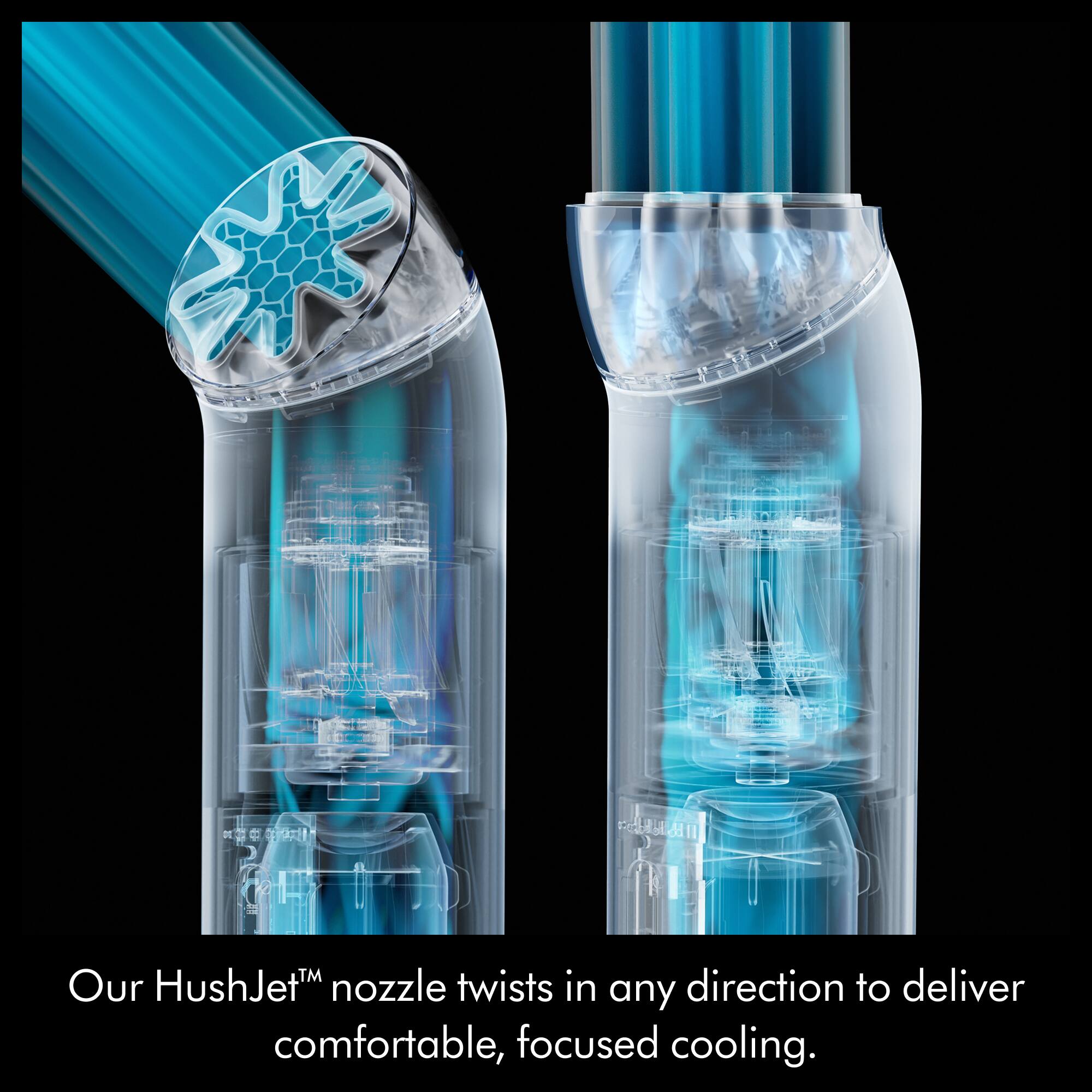 Our HushJet™ nozzle twists in any direction to deliver comfortable, focused cooling.