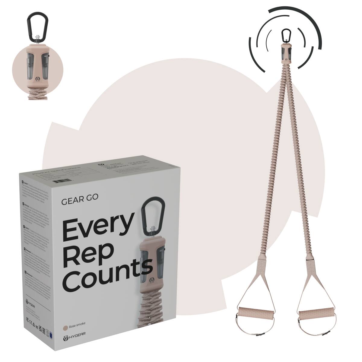 GEAR GO S 8 Every Rep Counts W 6 & Rose smoke F Y HYGEAR