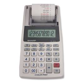 Sharp - EL1611V EL-1611V 2 Lines/Sec Printing Calculator - Print - Black/Red