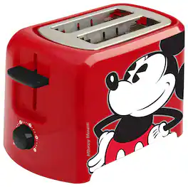 Disney - Mickey Mouse 2-Slice Toaster - Red/White