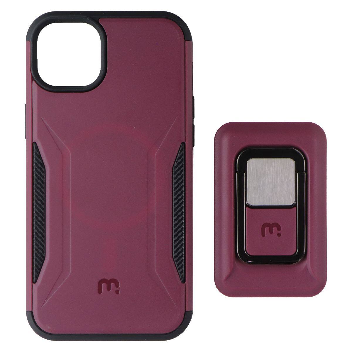 Front. Mybat Pro - MyBat Pro Stealth Series Case with MagKick for Apple iPhone 14 Plus - Plum - Purple.