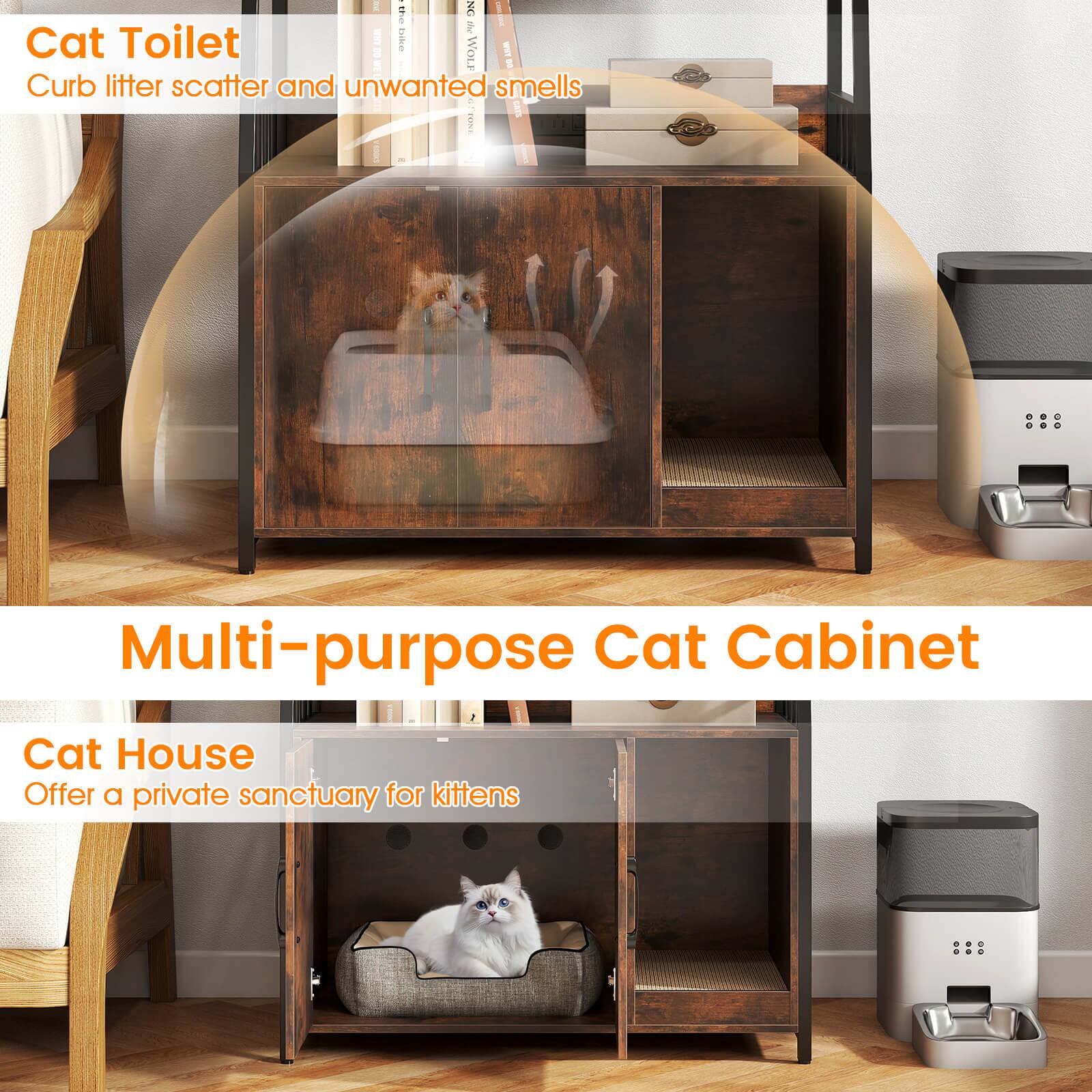 Cat Toilet  
Curb litter scatter and unwanted smells  

Multi-purpose Cat Cabinet  

Cat House  
Offer a private sanctuary for kittens