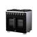 Angle. Forno Appliances - 36 in. Wide 6 Burner Capriasca 5.36 Cu. Ft. Dual Fuel Freestanding Range with French Door Design - Black.