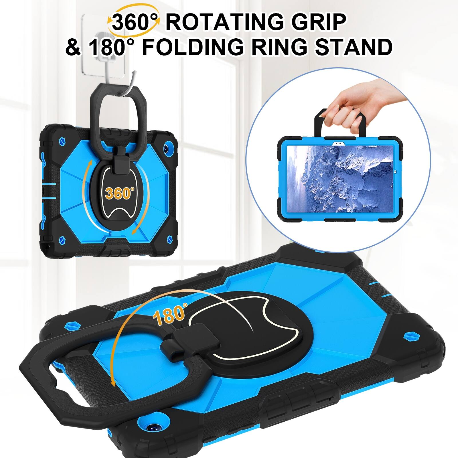 360° ROTATING GRIP & 180° FOLDING RING STAND
