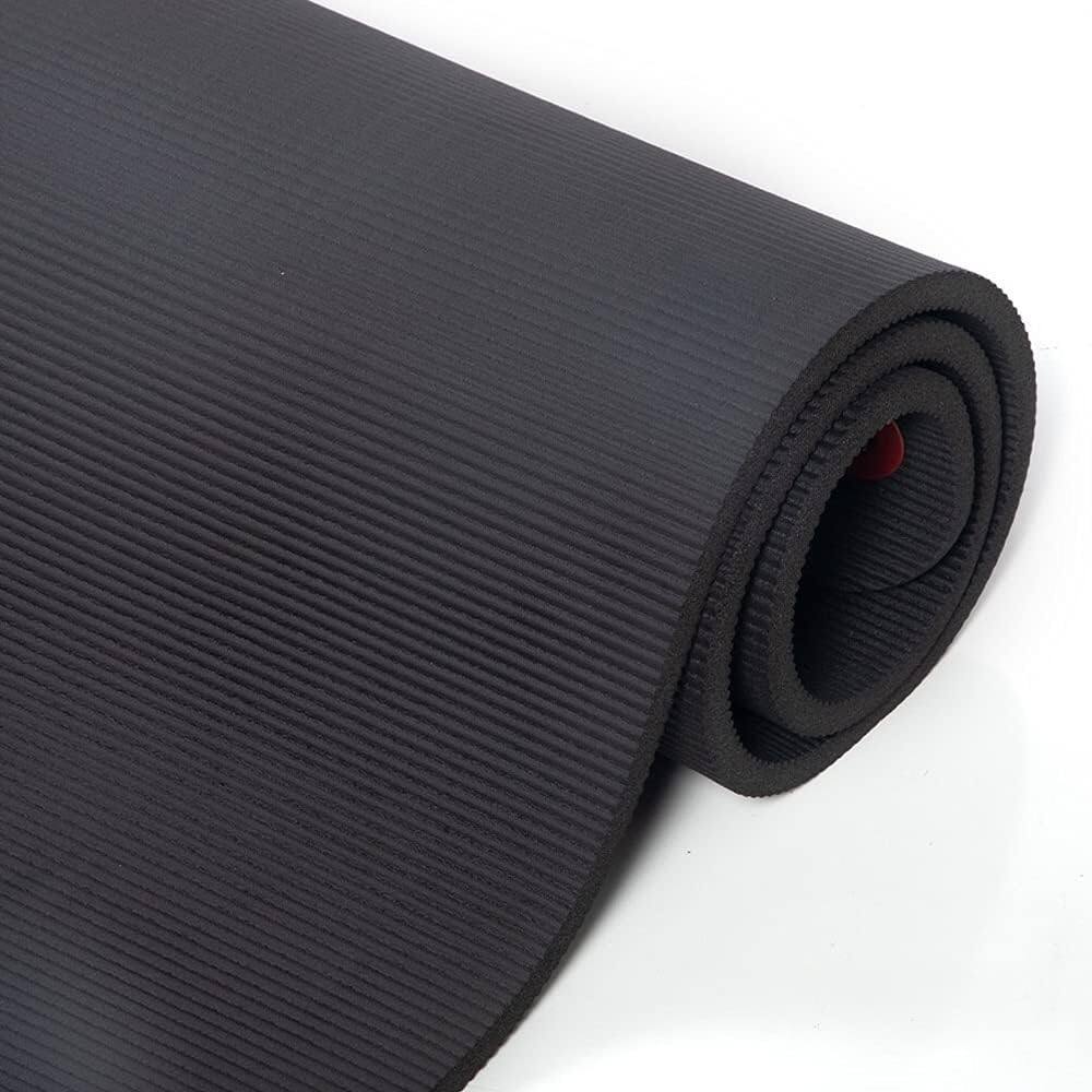 Alt View 3. Power Systems - Premium Club Mat 56" - Durable, Cushioned & Easy-Clean Fitness Mat - Black.