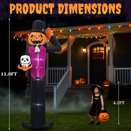 PRODUCT DIMENSIONS
HAPPY HALLOWEEN
11.8FT
4.2FT