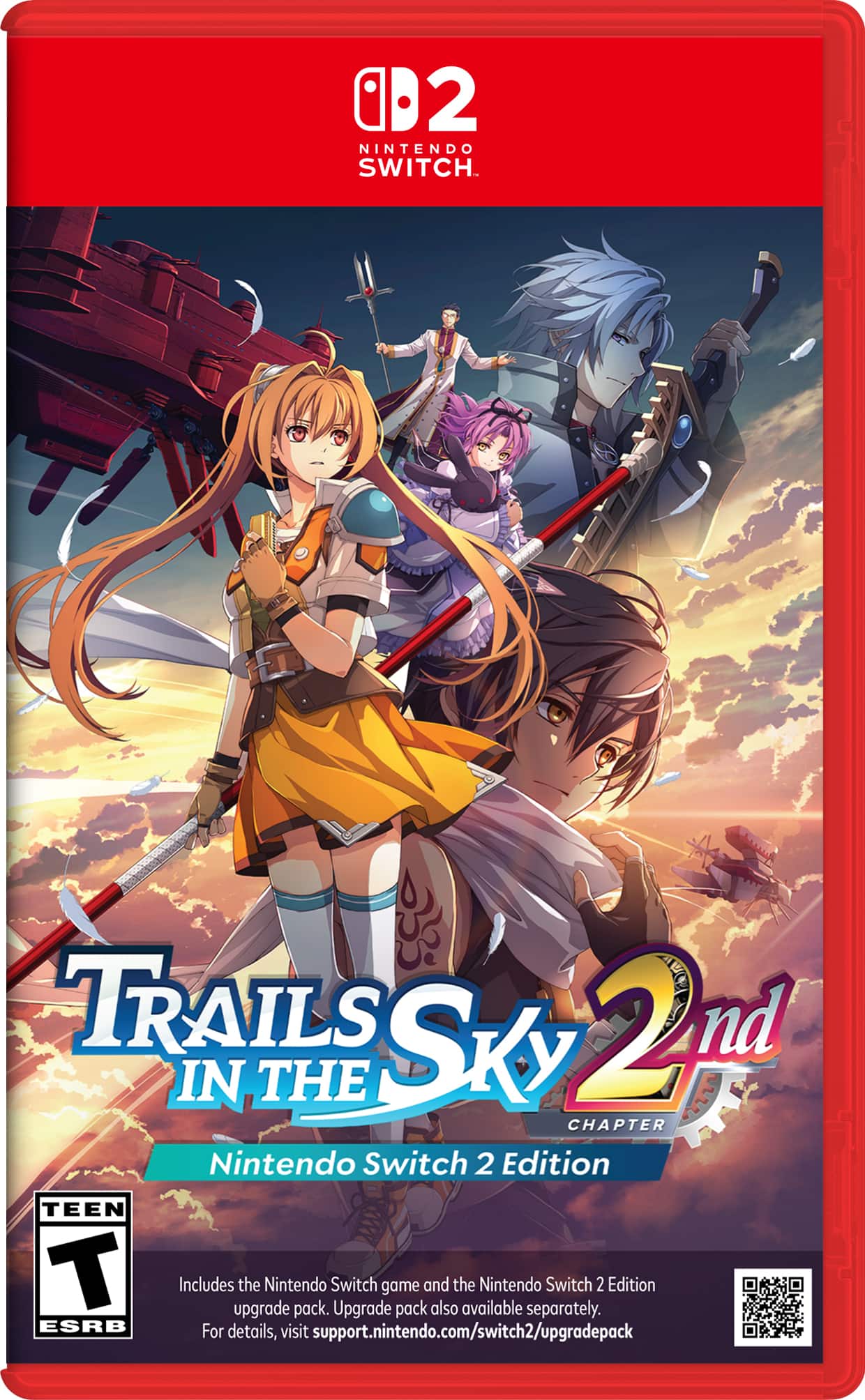 2 Nintendo Switch Trails Sky 2nd in the Chapter Nintendo Switch 2 Edition TEEN T Includes the Nintendo Switch game and the Nintendo Switch 2 Edition upgrade pack. Upgrade pack also available separately. Switch 2 Edition ESRB For details, visit support.nintendo.com/switch2/upgradepack