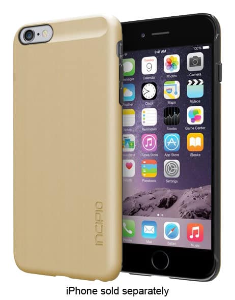 Front. Incipio - feather SHINE Case for Apple® iPhone® 6 Plus - Gold.