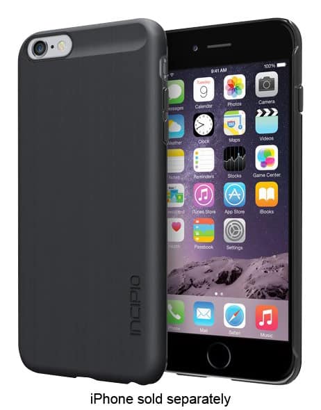 Front. Incipio - feather SHINE Case for Apple® iPhone® 6 Plus - Black.