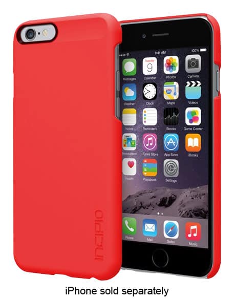 Front. Incipio - feather Case for Apple® iPhone® 6 and 6s - Red.