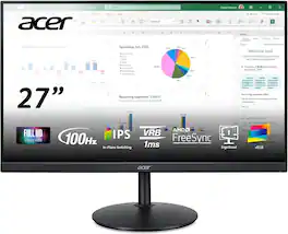 Acer - Refurbished Excellent - CB272 E 27" IPS Monitor 100Hz 1920x1080 FullHD 1ms 250Nit HDMI DisplayPort - Black