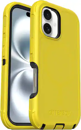OtterBox - Defender Series Pro Hard Shell for MagSafe for Apple iPhone 16 - Night Reverse (Yellow & Black)