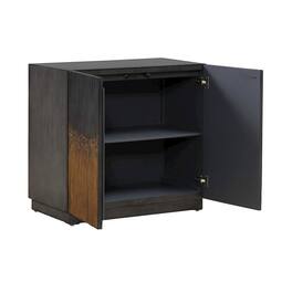 Liberty Furniture Industries - Fiore Storage 2 Door Accent Cabinet Eclectic Dancing Gold Flame - Satin Espresso