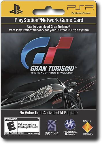 Front Standard. Sony - Gran Turismo Download Card.