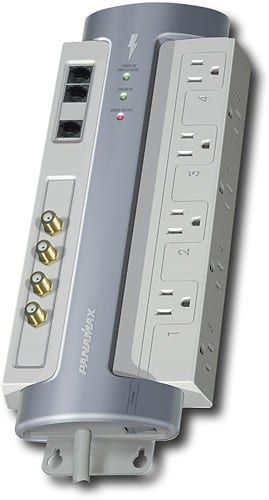 Panamax - 8-Outlet Power Conditioner/Surge Protector - Gray - Larger Front
