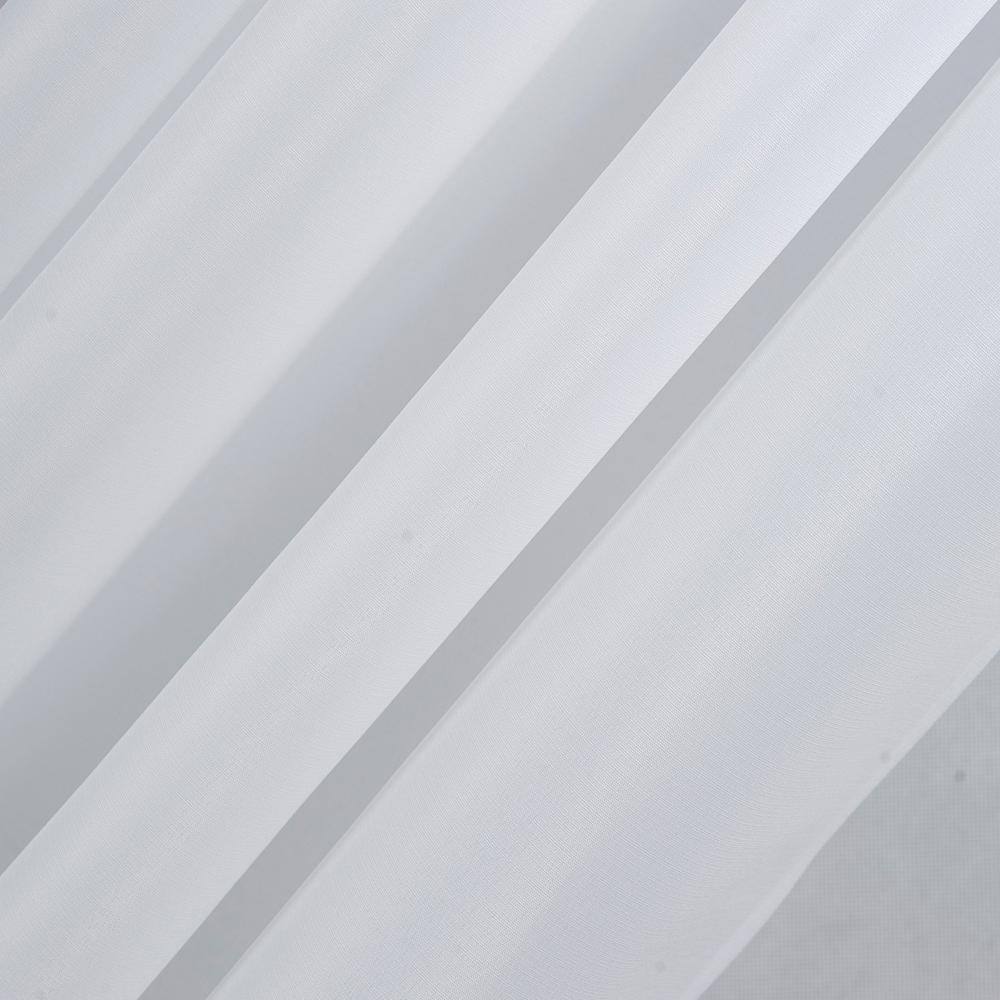 Left. Olivia Gray - Olivia Gray Gilbert Solid Single Grommet Curtain Panel Pair - 54x84" White - White.