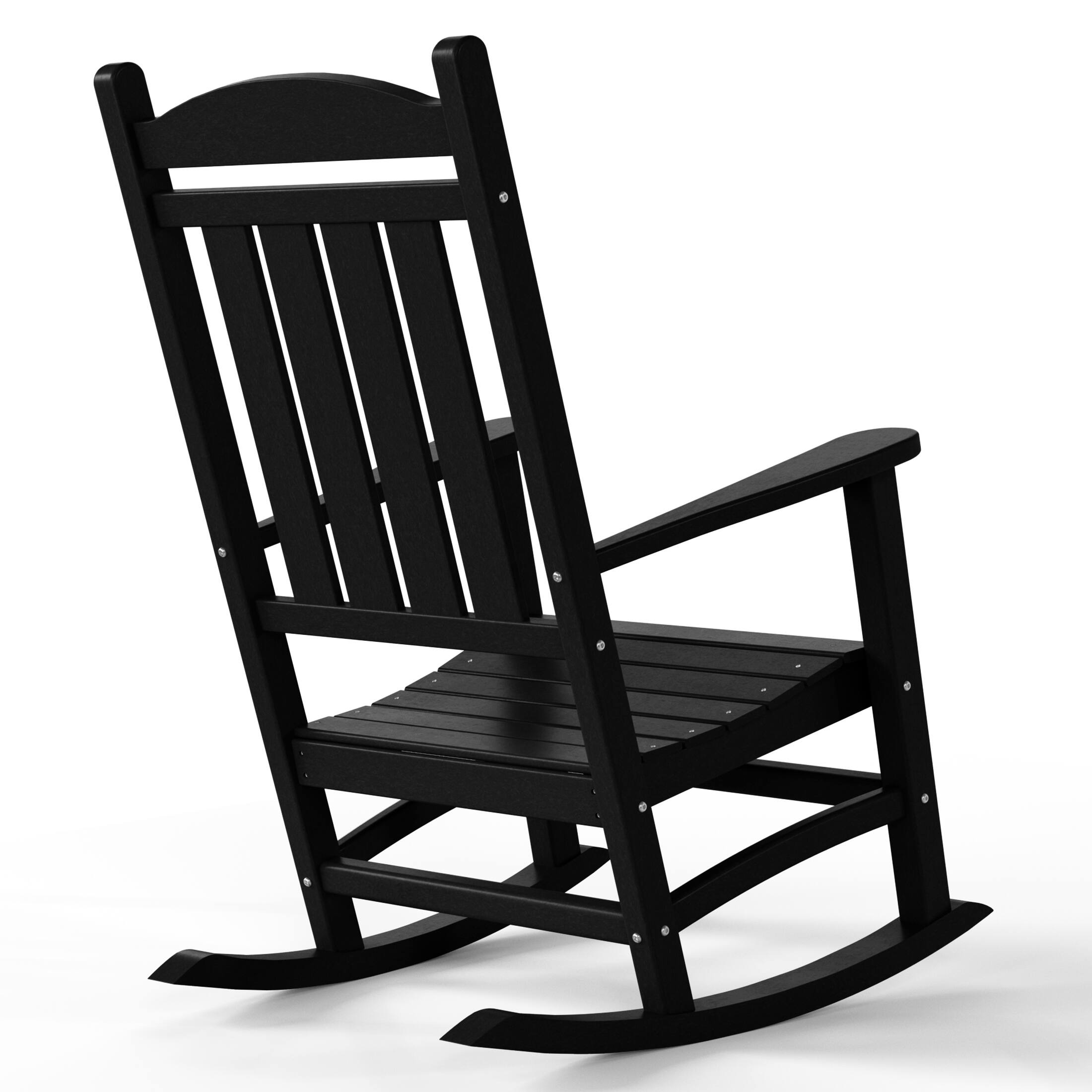 Back. WestinTrends - WestinTrends Malibu Outdoor / Patio rocking chair - Black.