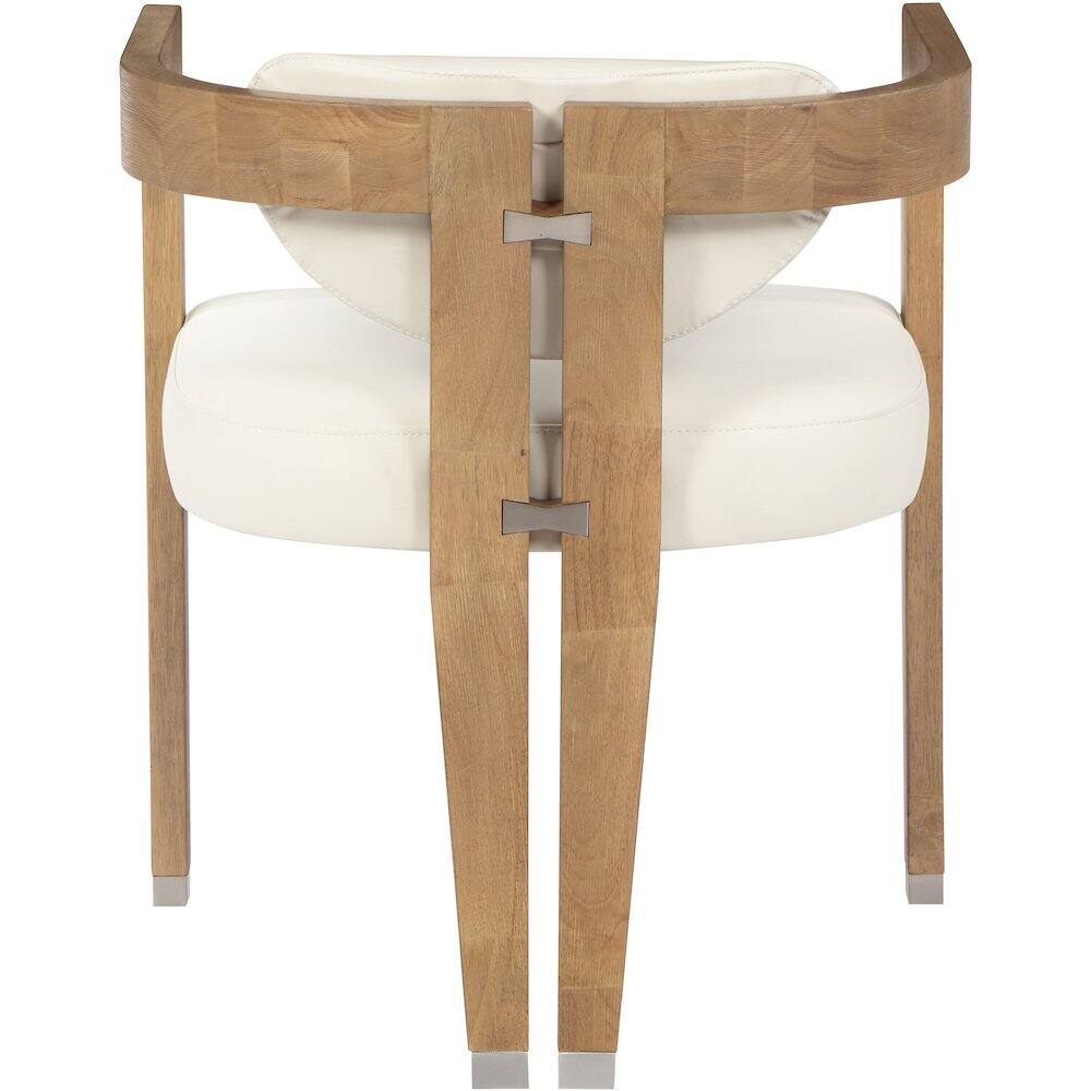 Alt View 2. Meridian Furniture - Carlyle Cream Vegan Leather Dining Chair - Beige.