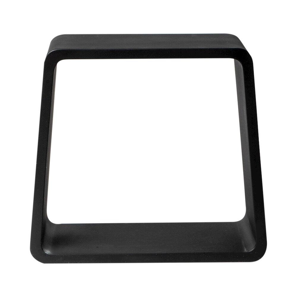 Left. Alfi - Black Matte Solid Surface Resin Bathroom / Shower Stool - Black.