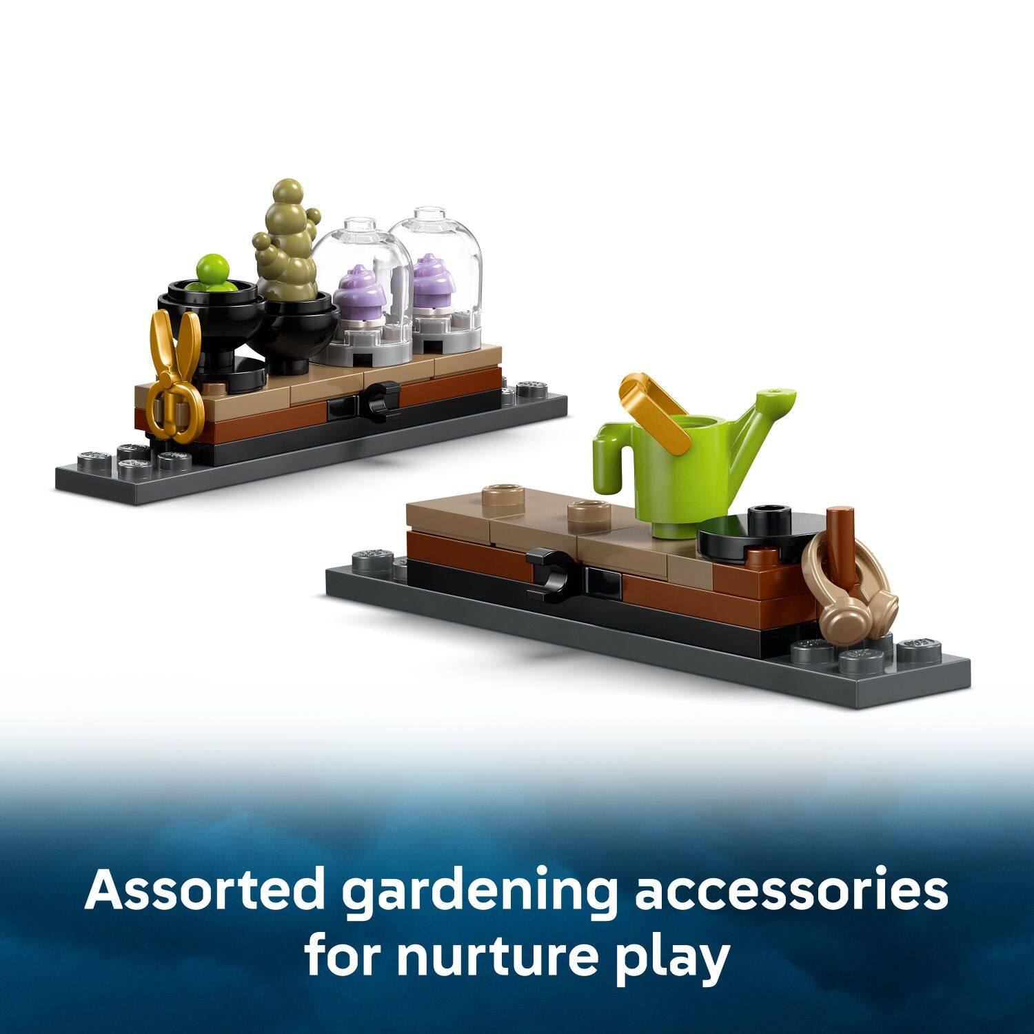 Assorted gardening accessories for nurture play