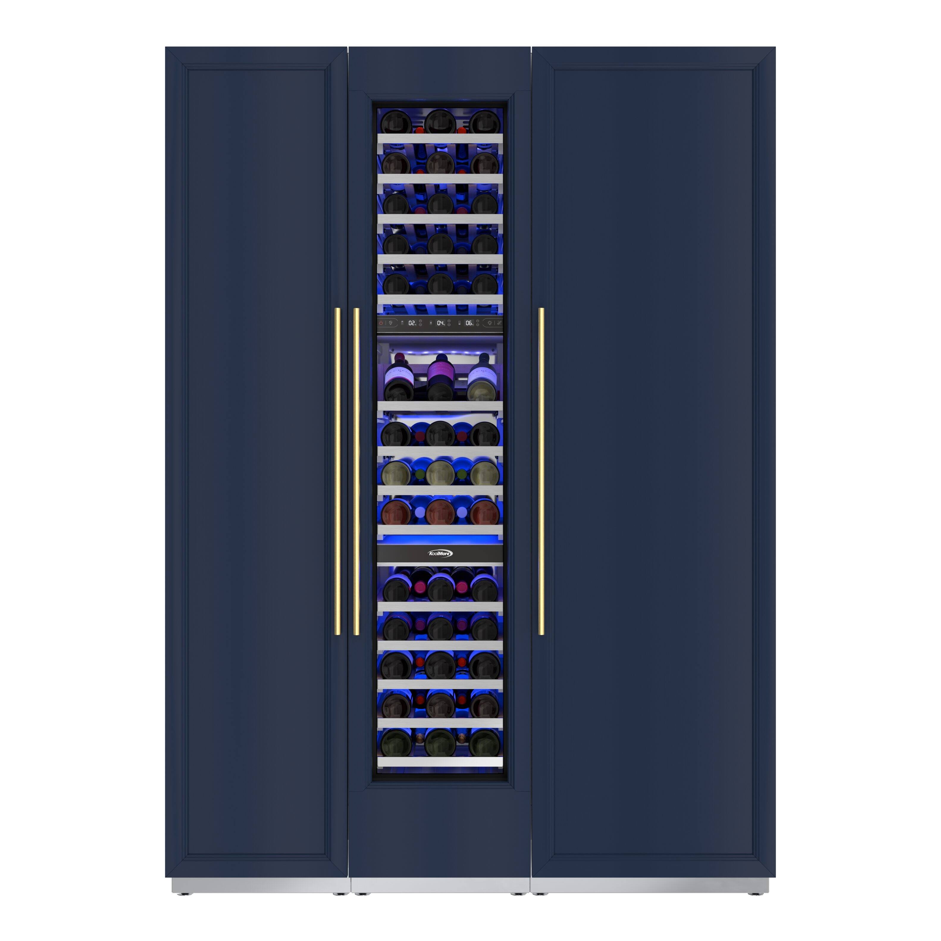 Front. Koolmore - KoolMore Reserve Panel Ready 24 in. Column Refrigerator with a 18 in. Wine Cooler and 18 in. Freezer - White.