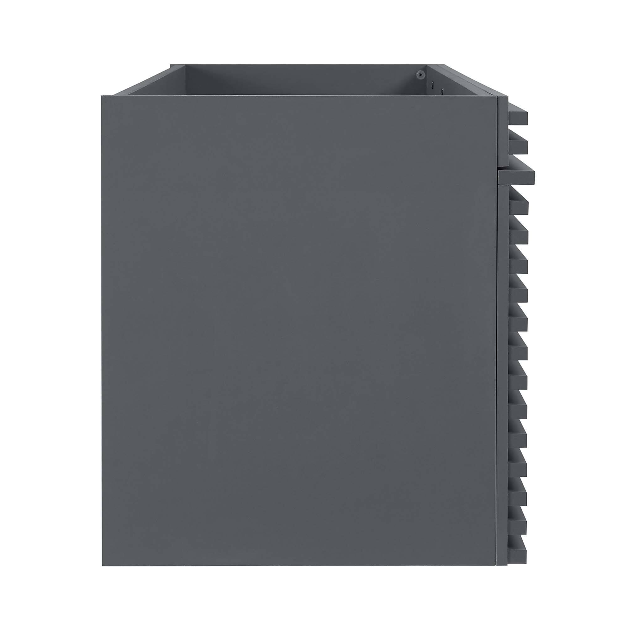 Alt View 1. Modway - Render 48" Wall-Mount Bathroom Cabinet Basin Not Included by Modway - Gray.