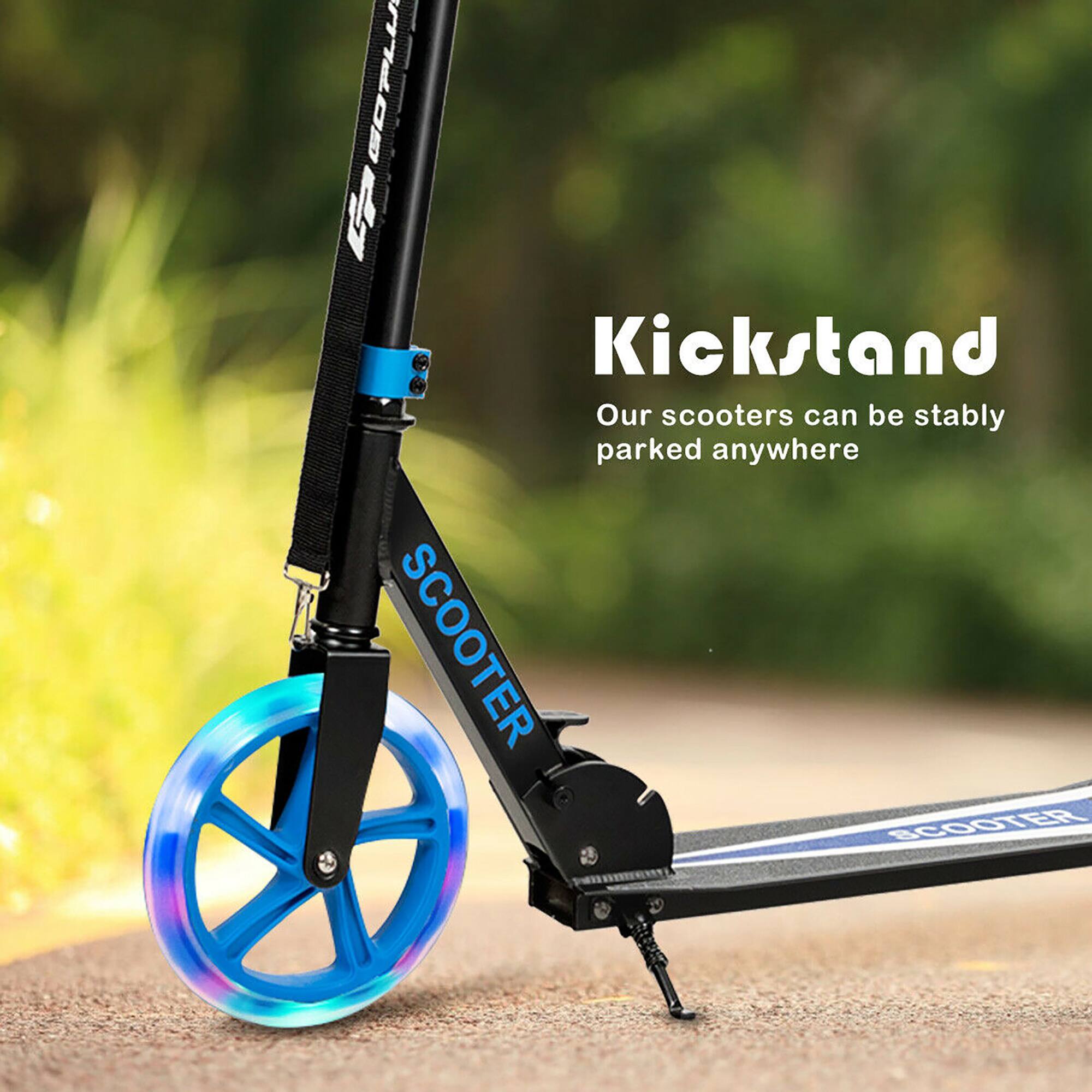 Kickstand  
Our scooters can be stably parked anywhere  

SCOOTER