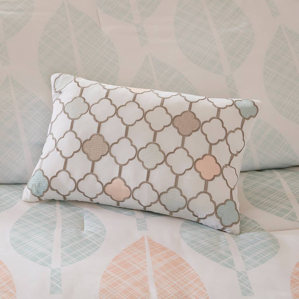 Alt View 1. Gracie Mills - Gracie Mills Mosley 9 Piece Botanical Comforter Set with Cotton Sheets - Yellow/Aqua.