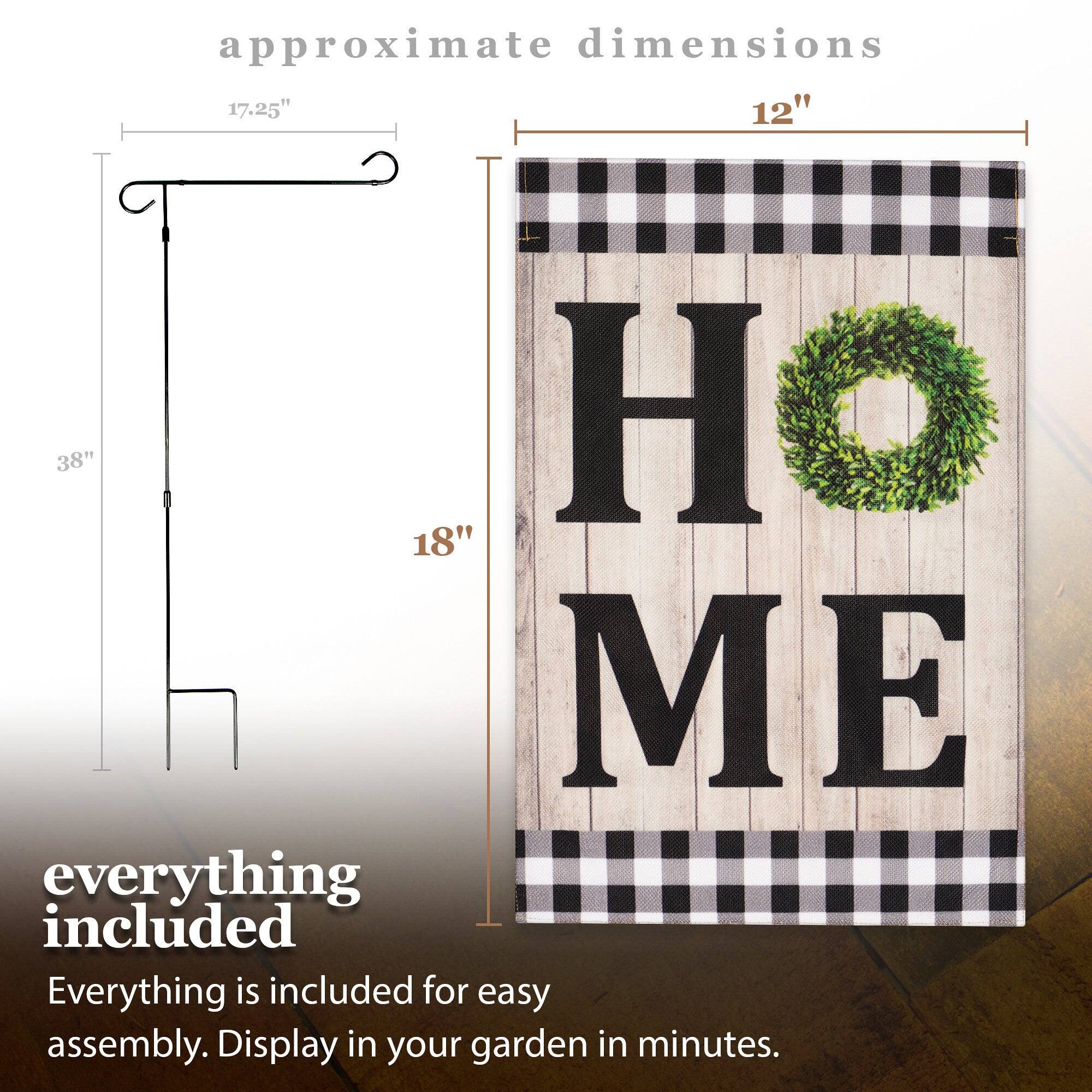 Approximate dimensions: 17.25" x 12" x 38" H  
Everything included  
Everything is included for easy assembly. Display in your garden in minutes.