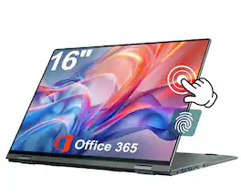 Jumper - 2 in 1 Laptop, 16 inch Convertible Laptop Computer with IPS FHD 360 Degree Touchscreen, 1152GB Storage, 16GB RAM - Gray