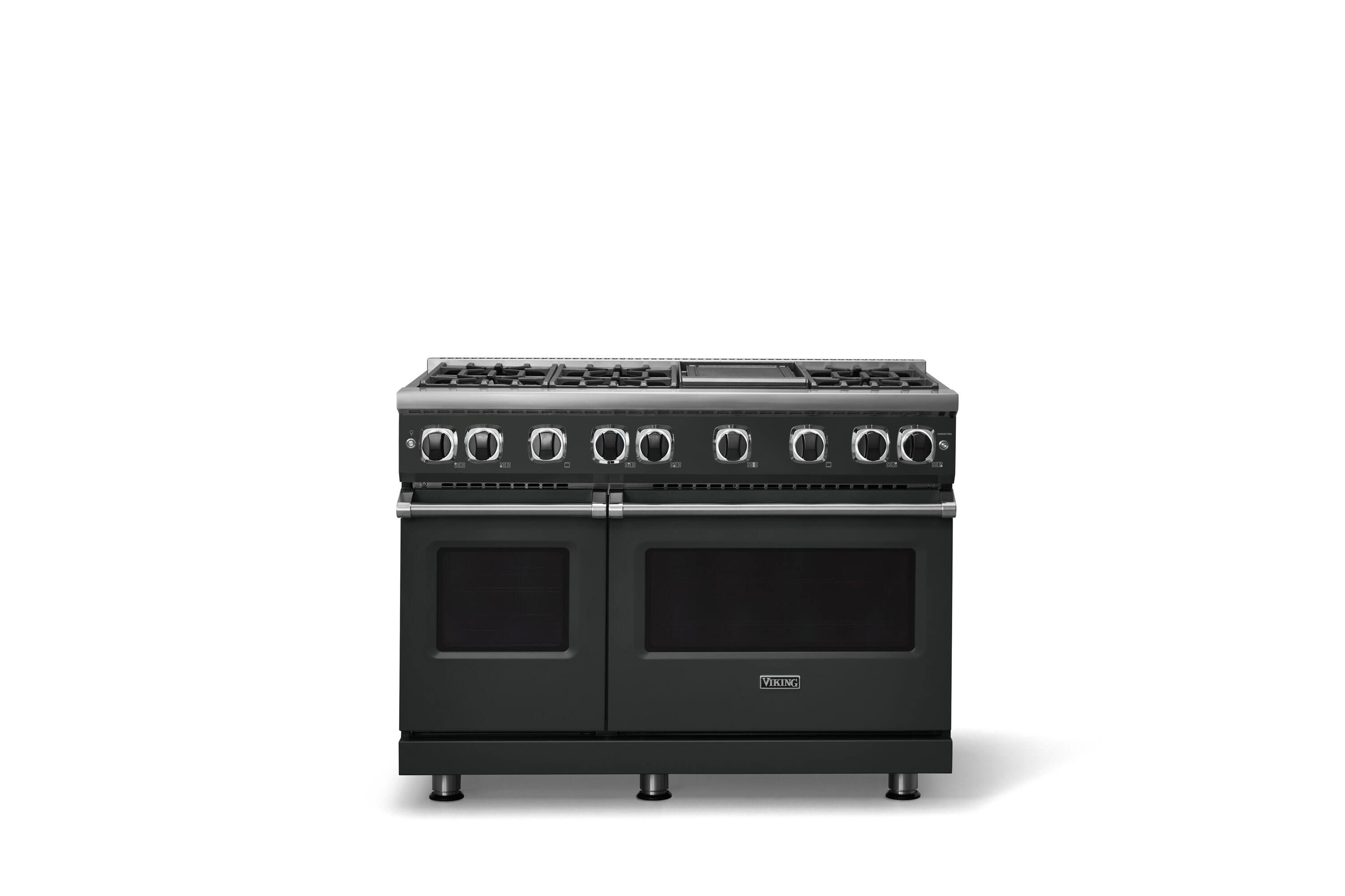 Alt View 1. Viking - 48"W. 7.3 Cu. Ft. Freestanding Sealed 6 Burner LP Gas Range/Griddle  - Antique Bronze - Antique Bronze.
