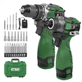 JETRANSPORT - Cordless Drill And Impact Driver Set 17v Brushless Power Tool Kit Included 3 8 1 4 With 2 23pcs Bits Case - 17V Drill Driver Set
