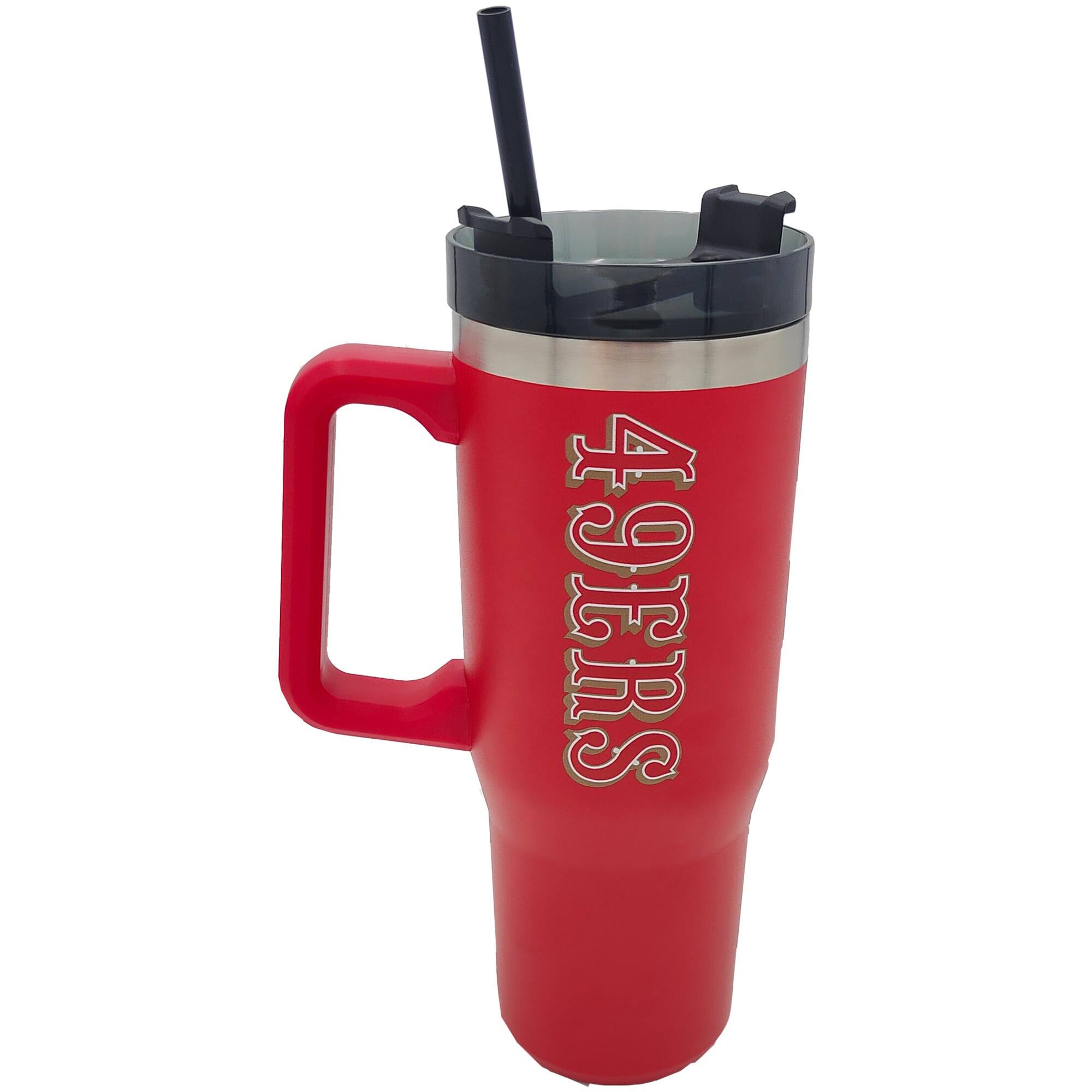 Alt View 2. Pegasus - San Francisco 49ers 60" x 70" Logo Blanket and 30oz Stainless Steel Tumbler Combo - Multicolor.