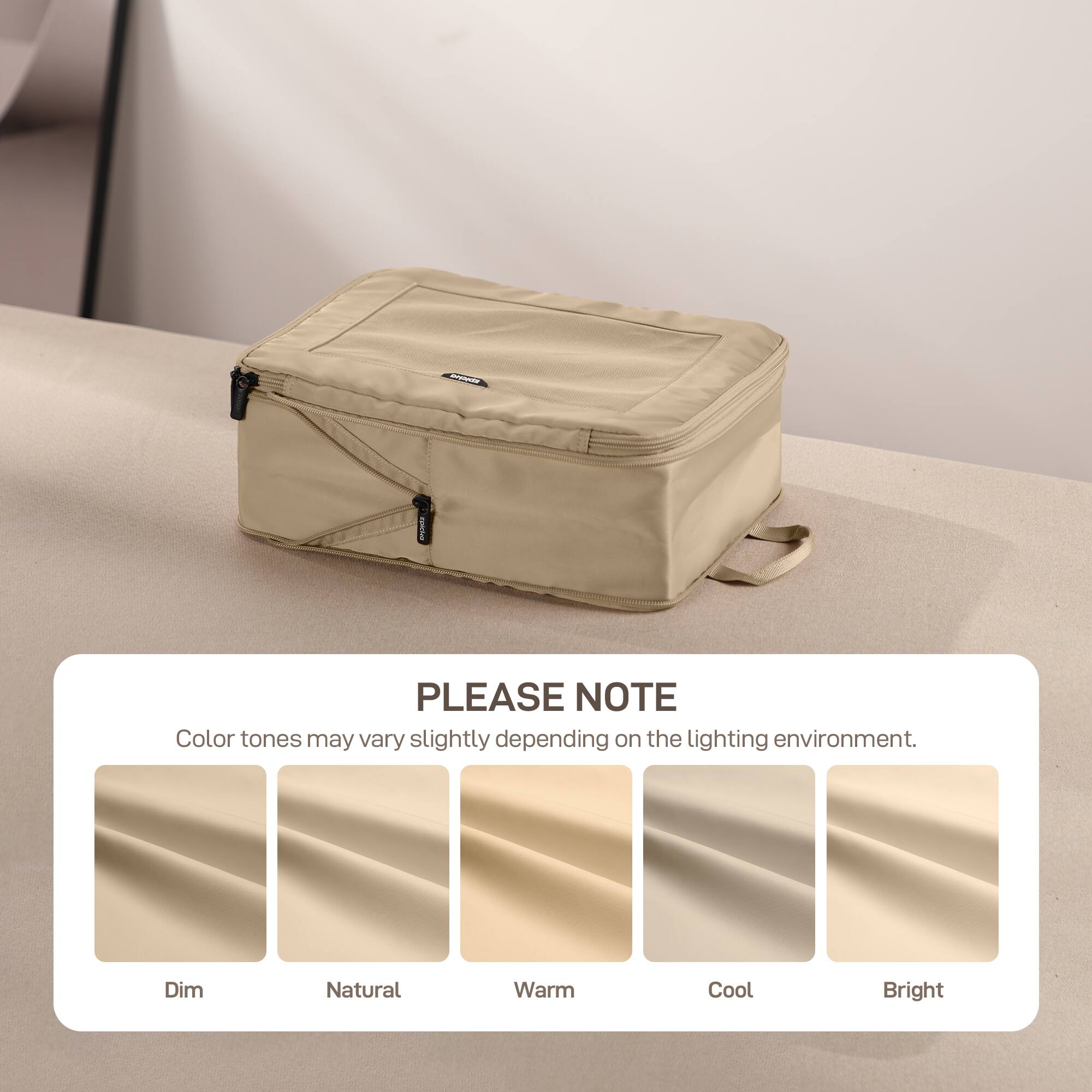 PLEASE NOTE
Color tones may vary slightly depending on the lighting environment.
Dim
Natural
Warm
Cool
Bright