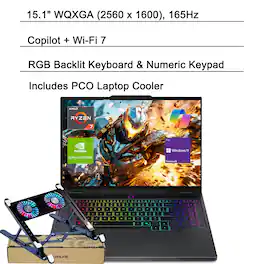 Lenovo - Legion 5 15.1" WQXGA Laptop - AMD Ryzen 7 260, 32GB RAM - 1TB SSD - NVIDIA GeForce RTX 5060 - For Gaming & Performance - Black