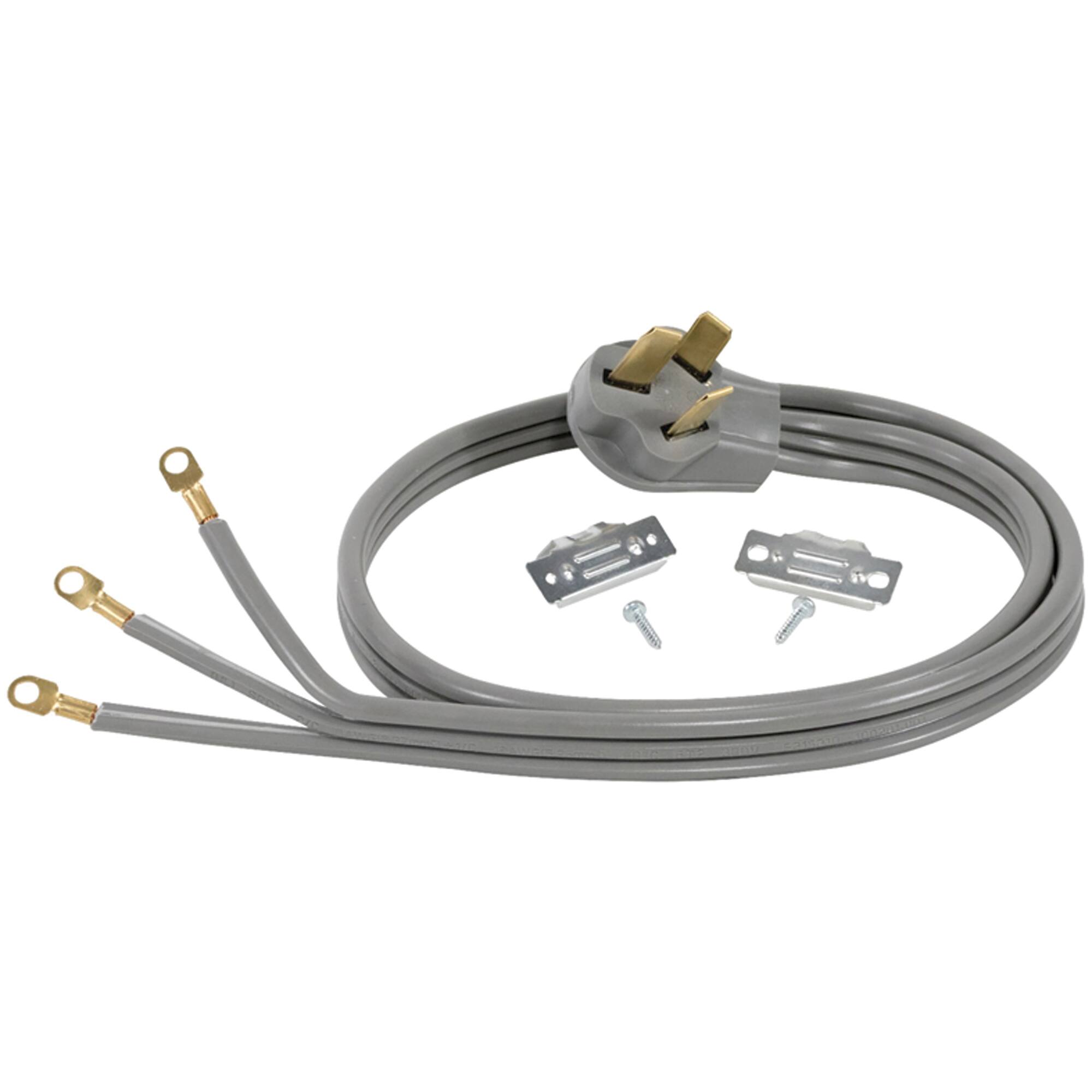 Angle. Certified Appliance Accessories - 3-Wire Eyelet 40 Amp Range Cord 5 ft.