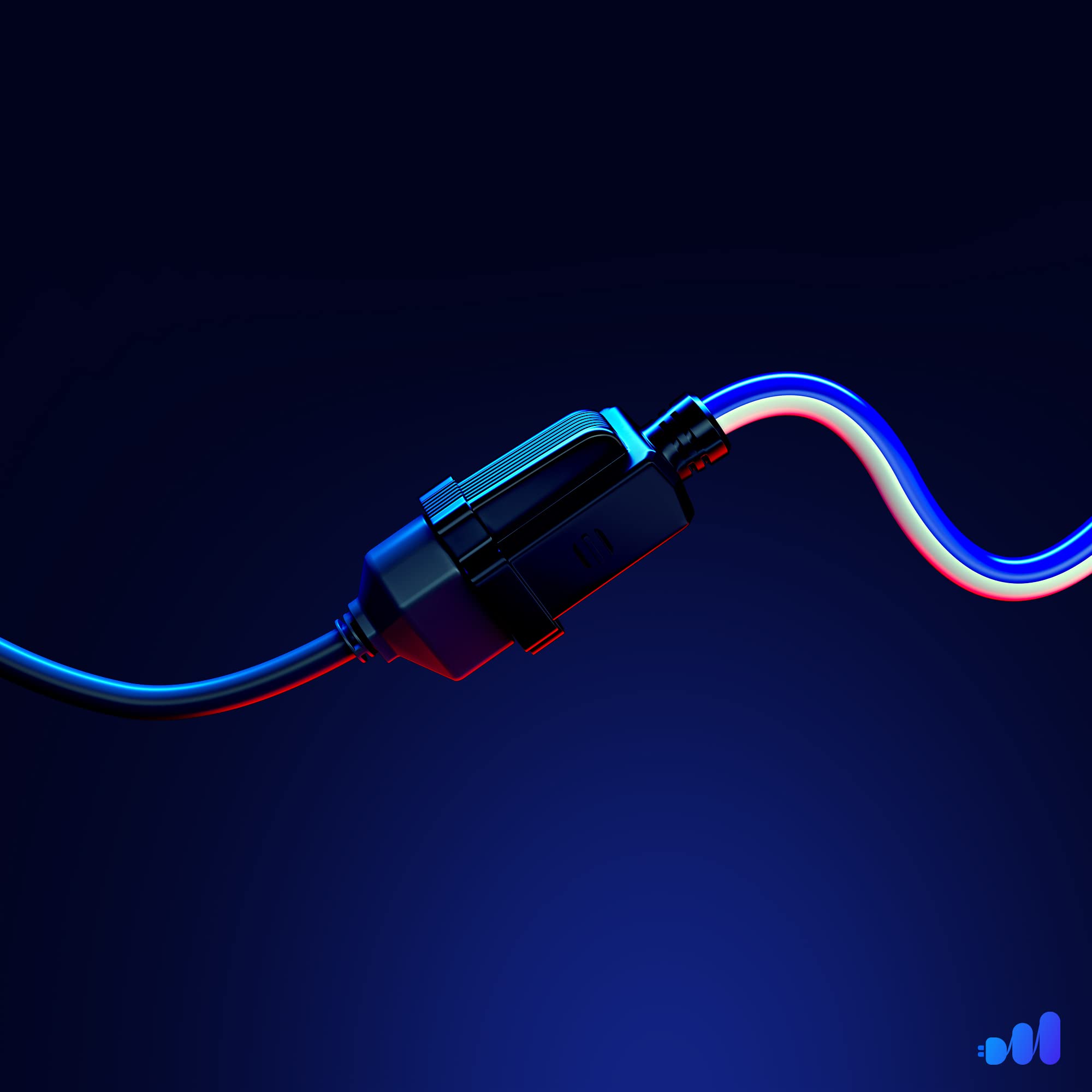 Alt View 7. Maximm - Extension Cord 30 ft, Extension Cord,16 Gauge, Heavy Duty Extension Cord ETL Listed - Black, White and Blue.