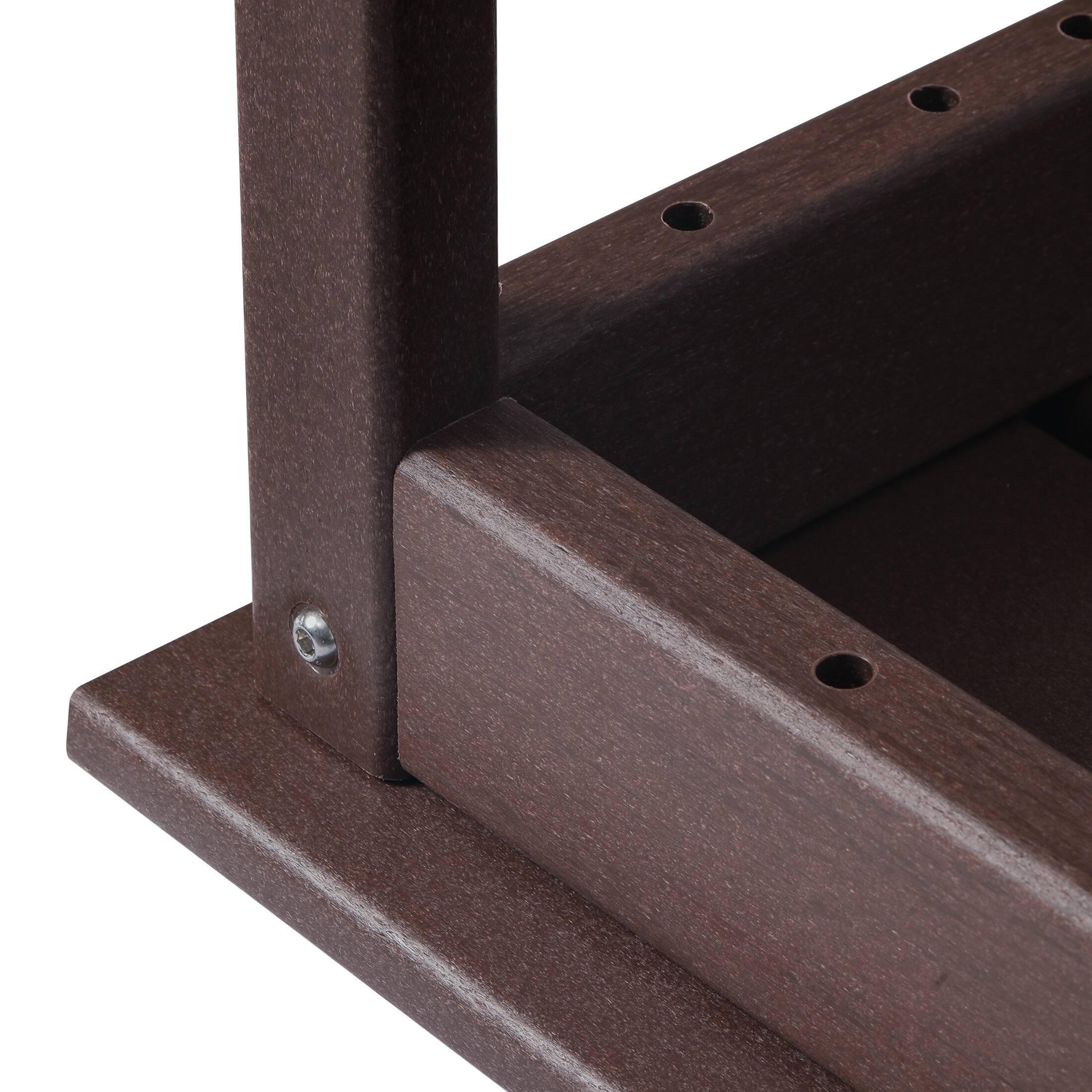 Alt View 4. WestinTrends - WestinTrends Malibu 35" length outdoor Coffee table for Adirondack chair - Dark Brown.