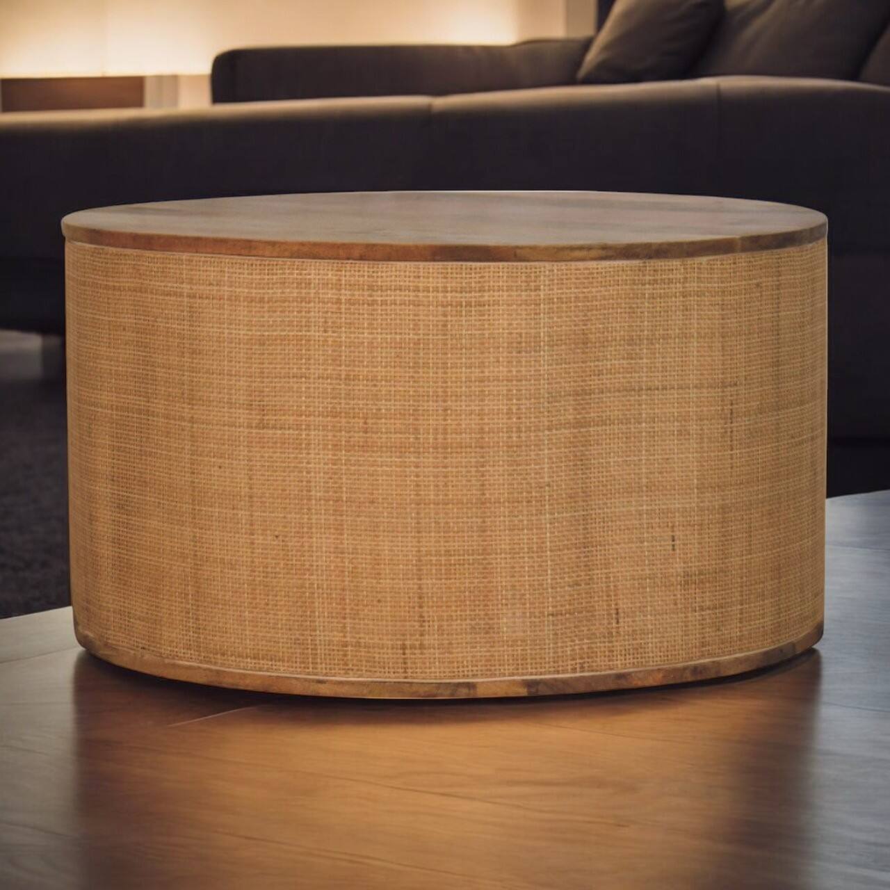 Alt View 4. Artisan Furniture - Artisan Furniture Solid Wood Larissa Round Coffee Table - Brown.