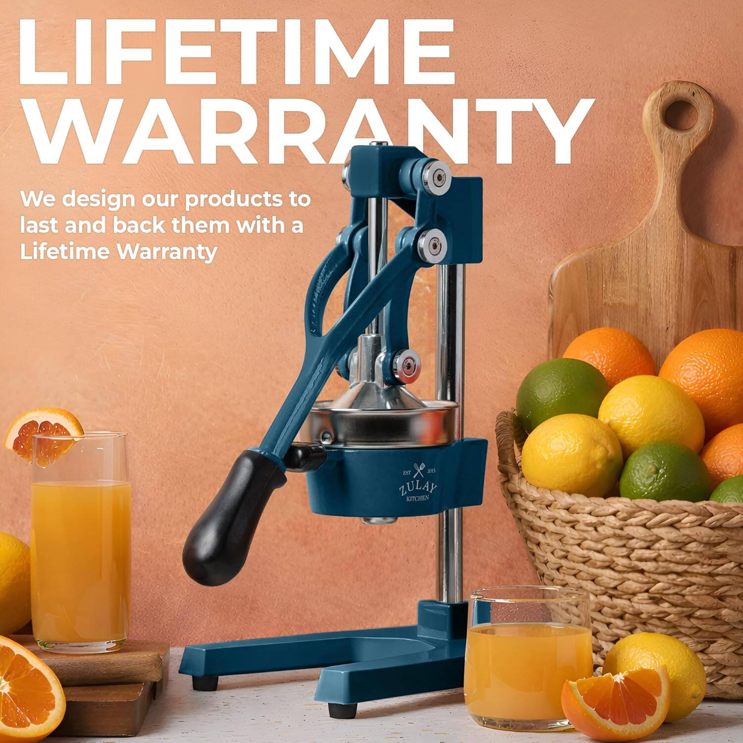 LIFETIME WARRANTY

We design our products to last and back them with a Lifetime Warranty

ZULAY KITCHEN
