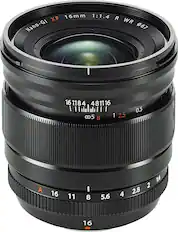 Front. Fujifilm - XF16mmF1.4 WR Ultrawide-Angle Lens - Black.